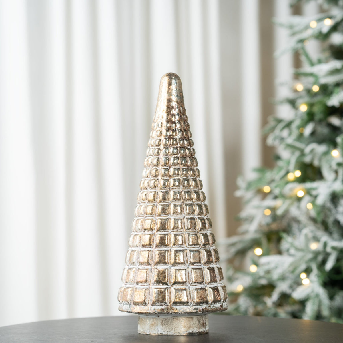 Rustic Gold & White Tree Table Top