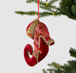 Rustic Traditional Jester Shoe Ornament