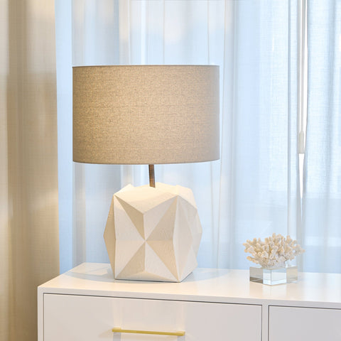 Ryker Faceted Cast Table Lamp - ironyhome