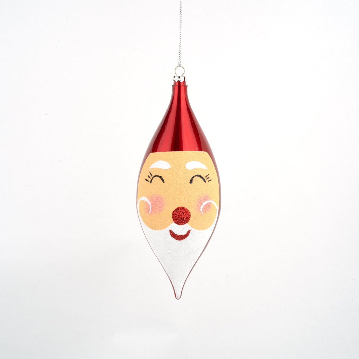 Santa Claus Face Finial Ornament - Set of 6