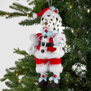 Santa Dalmation Dog Festive Figurine - Set of 2 - ironyhome