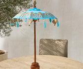 Sapphire Sky Balinese Large Table Parasol - ironyhome