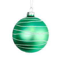 Sea Green Matte Ball Ornament with Glitter - Set of 6 - ironyhome