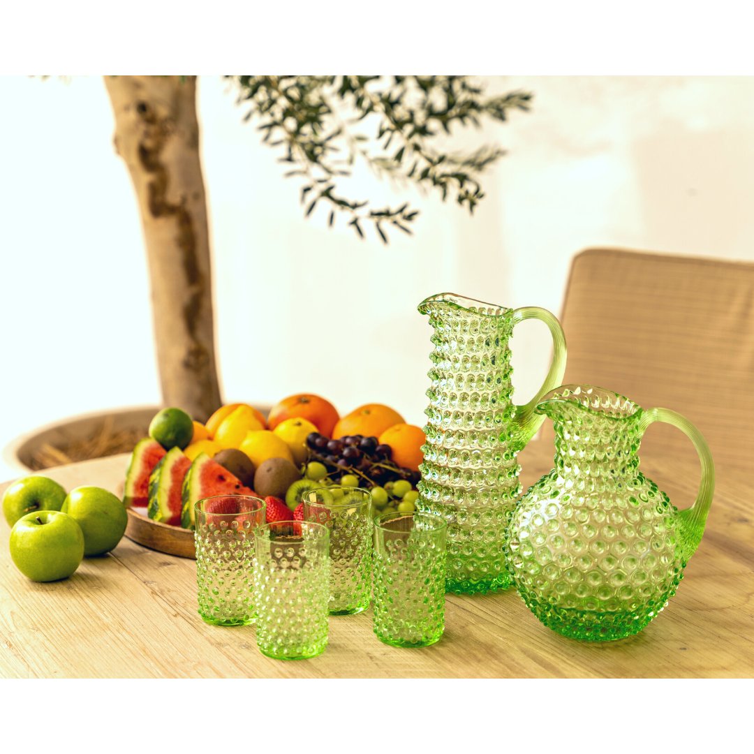 Seaglass Green Hand-blown Water Jug