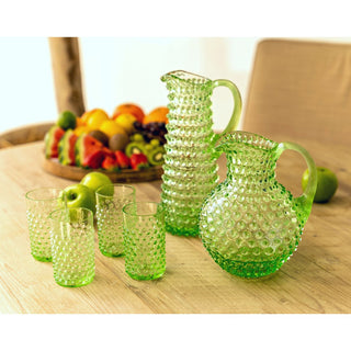 Seaglass Green Tall Hobnail Jug - ironyhome