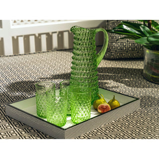 Seaglass Green Tall Hobnail Jug - ironyhome
