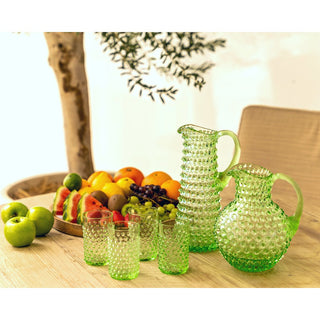 Seaglass Green Tall Hobnail Jug - ironyhome