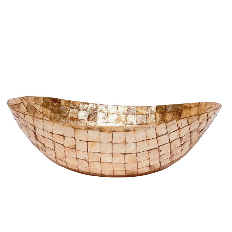 Seashell Symphony Boat Bowl - Gold