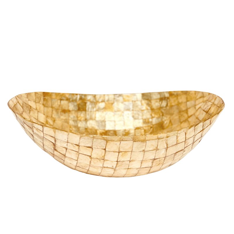 Seashell Symphony Boat Bowl - Gold