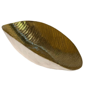 Seashell Symphony Canoe Bowl Gold - ironyhome