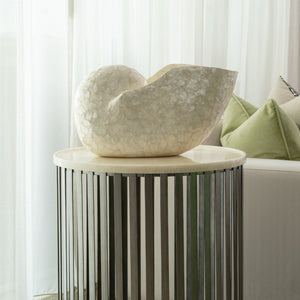 Seashell Symphony Nautilus Vase - Natural Finish