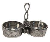 Serving Dish + Spoons With Antique Rose Detailing - ironyhome