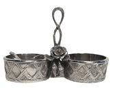 Serving Dish + Spoons With Antique Rose Detailing - ironyhome