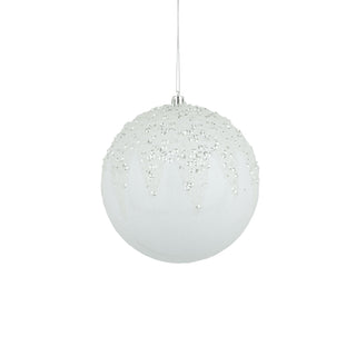Shiny Ball Ornament with Beads - Set of 4 - ironyhome