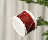 Shiny Drum Ornament with Glitter - Sets of 4 & 6 - ironyhome