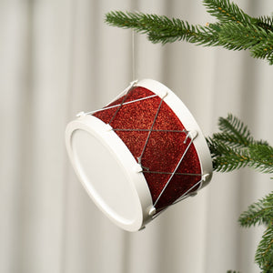 Shiny Drum Ornament with Glitter