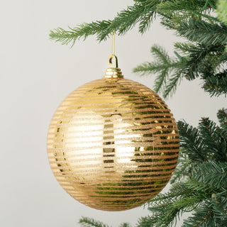 Shiny Gold Christmas Ball with Glitter Brush - Set of 4 - ironyhome