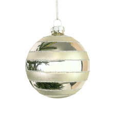 Silver Ball Ornament with Matte & Metallic Finish - Set of 4 - ironyhome