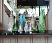 Silver Glass Christmas Tree Tabletop - ironyhome