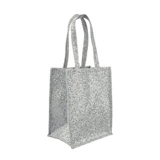 Silver Glitter Bag Ornament - Set of 4 - ironyhome