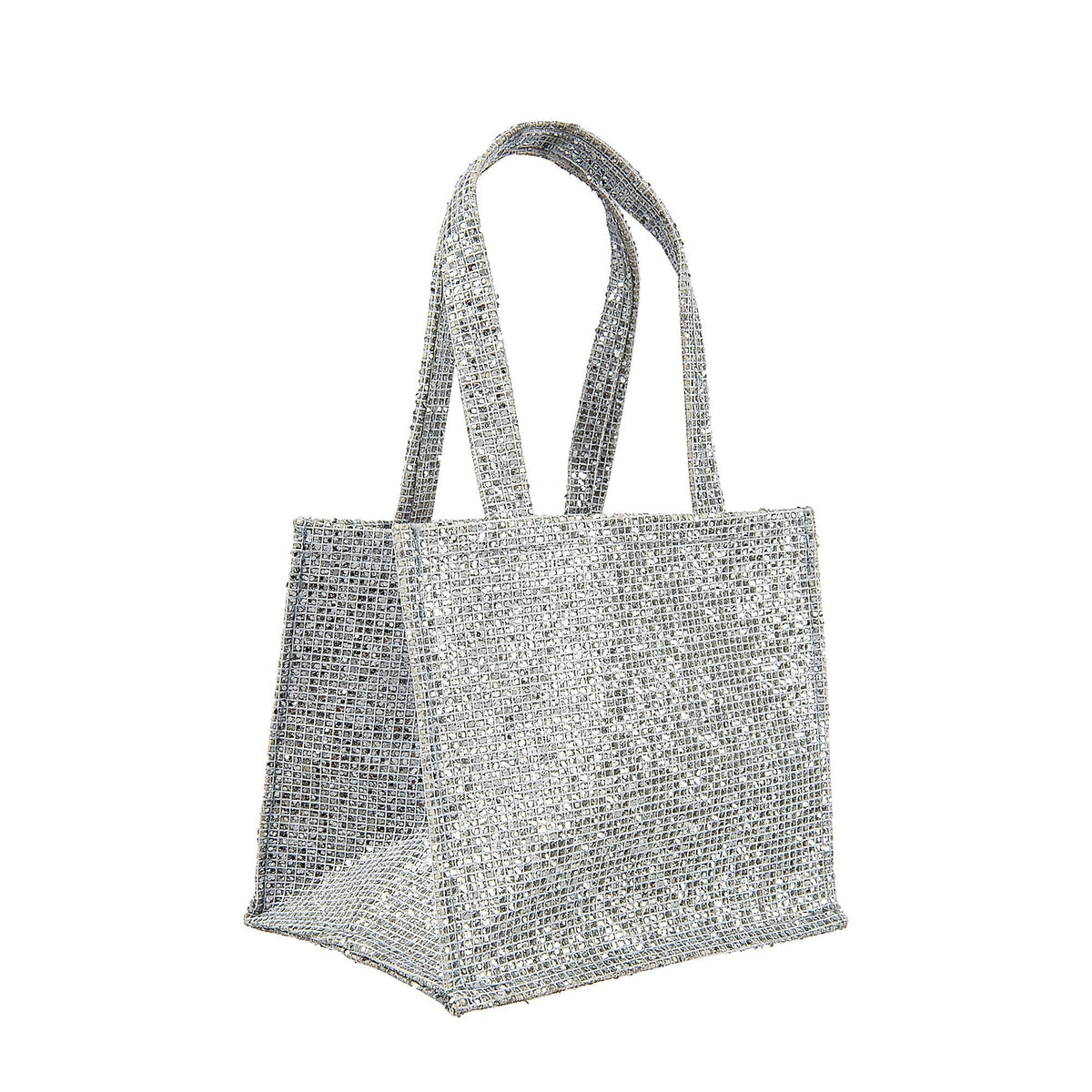 Silver Glitter Handle Bag Ornament