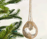 Silver Radish Ornament with Champagne Sugar Detailing - Set of 4 - ironyhome