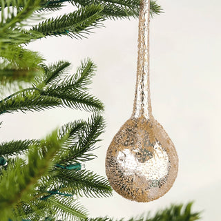 Silver Radish Ornament with Champagne Sugar Detailing - Set of 4 - ironyhome