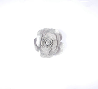 Silver Rose flower Head - ironyhome