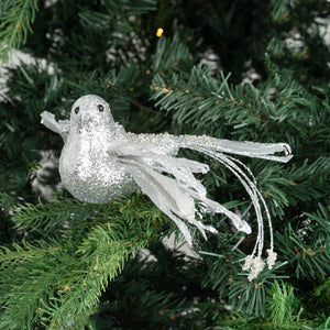 Silver Sparrow Clip on Ornament - Set of 4 - ironyhome