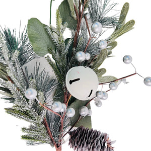 Silver Winterberry and White Bell Tree Pick - ironyhome