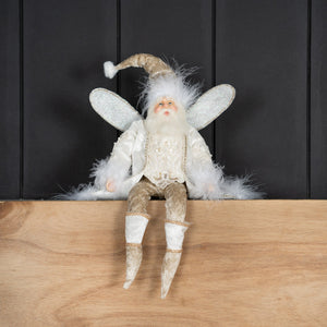 Sitting Santa Fairy in Dreamy Cream - Small