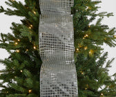 Soft Metallic Silver Christmas Tree Ribbon - ironyhome