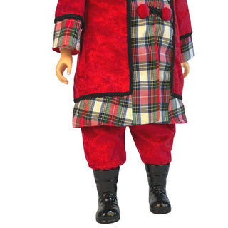 Standing Santa Table Top in Plaid Coat - ironyhome
