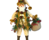 Standing Santa Table Top with Ivory Bag - ironyhome