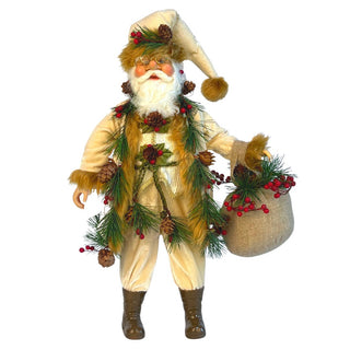 Standing Santa Table Top with Ivory Bag - ironyhome