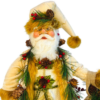 Standing Santa Table Top with Ivory Bag - ironyhome