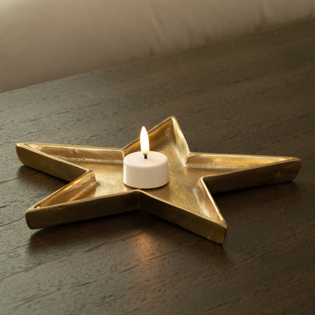 Metal Star Decor Stand in Gold | Irony Home