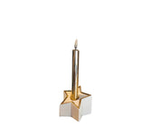 Star Candle Holder with LED Glass Taper - ironyhome
