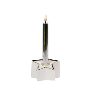 Star Candle Holder with LED Glass Taper - ironyhome