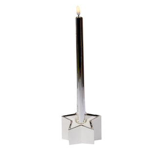Star Candle Holder with LED Glass Taper - ironyhome