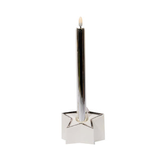 Star Candle Holder with LED Glass Taper - ironyhome