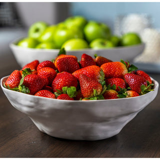 Stoneware Pearl White Serving Bowls - ironyhome