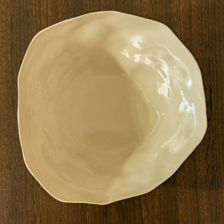 Stoneware Pearl White Serving Bowls - ironyhome