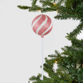 Sugar Dusted Pink Lollipop Ornament - Set of 4 - ironyhome