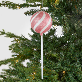 Sugar Dusted Pink Lollipop Ornament - Set of 4 - ironyhome