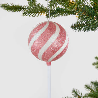 Sugar Dusted Pink Lollipop Ornament - Set of 4 - ironyhome