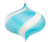 Sugar Dusted Swirled Candy Ball Ornament - Set of 6 - ironyhome