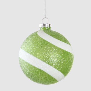 Sugar Dusted Swirled Candy Ornament - Set of 6 - ironyhome