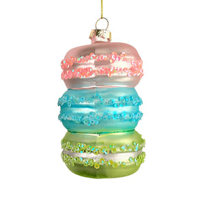 Sweet Celebrations Macron Tower Ornament - Set of 6