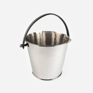 Tall Ice Bucket with Leather Handle